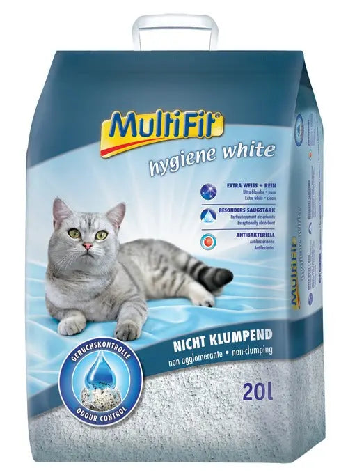 Kattegrus Hygiene white ikke klumpende 7 kg / 20 l
