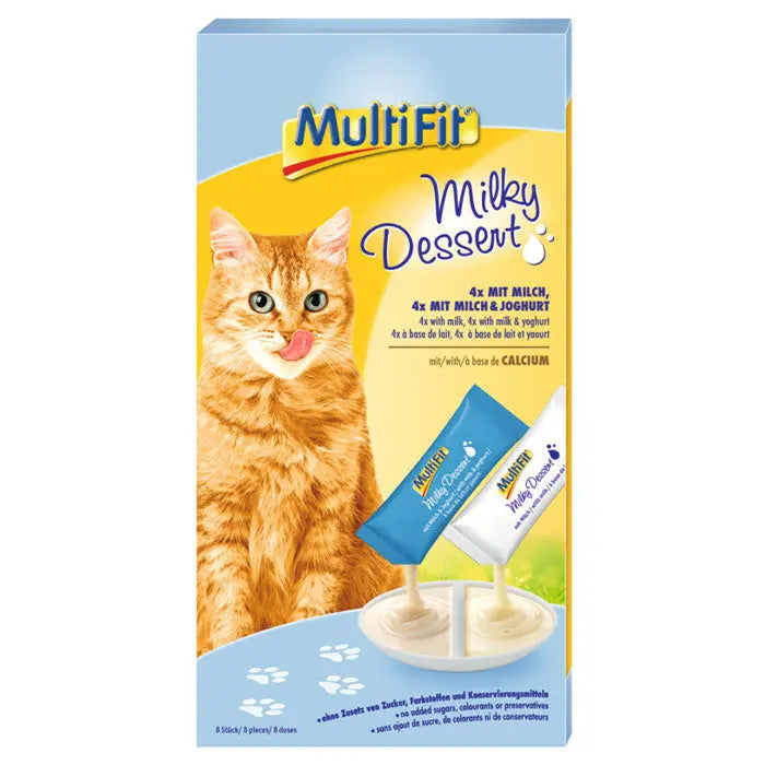 Kattesnack Milky Dessert mælk & yoghurt 8 x 10 g