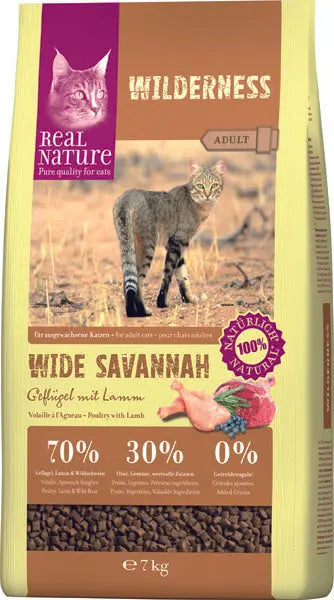 Adult Wilderness Wide Savannah fjerkræ & lam 7 kg