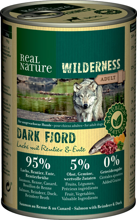 Adult Wilderness Dark Fjord laks, rensdyr & and 400 g