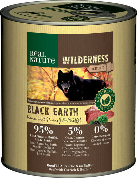 Adult Wilderness Black Earth okse, struds & bøffel 800 g