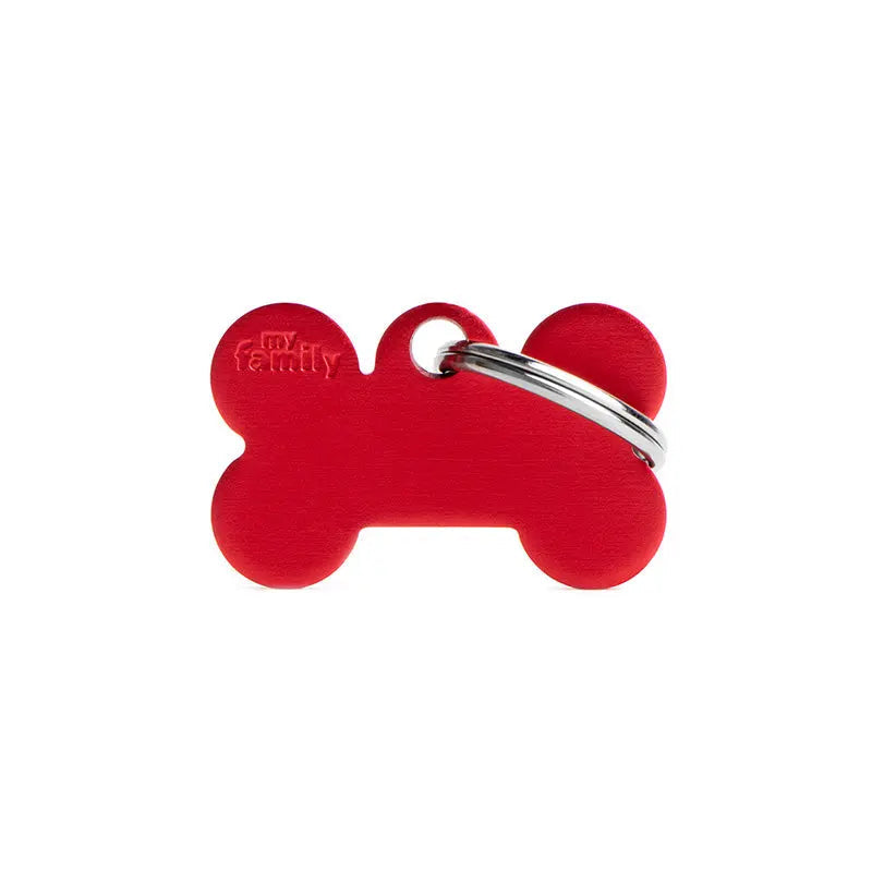 Navnetegn ben small 1,9x3 cm rød