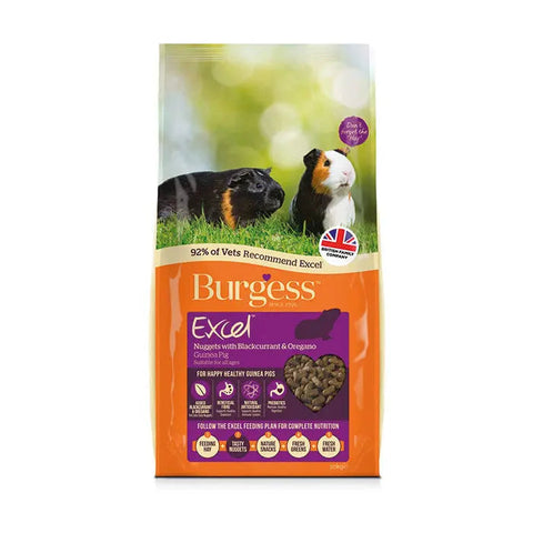 Burgess Excel Marsvin Adult Solbær Og Oregano 10 Kg