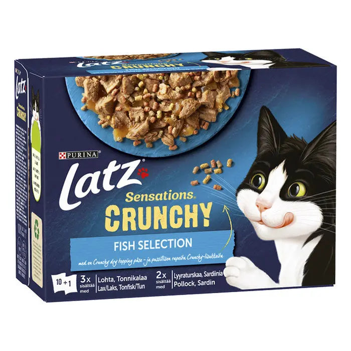 LATZ Sensations Crunchy Fish Gelé 10x85 g - Maxi Zoo Danmark