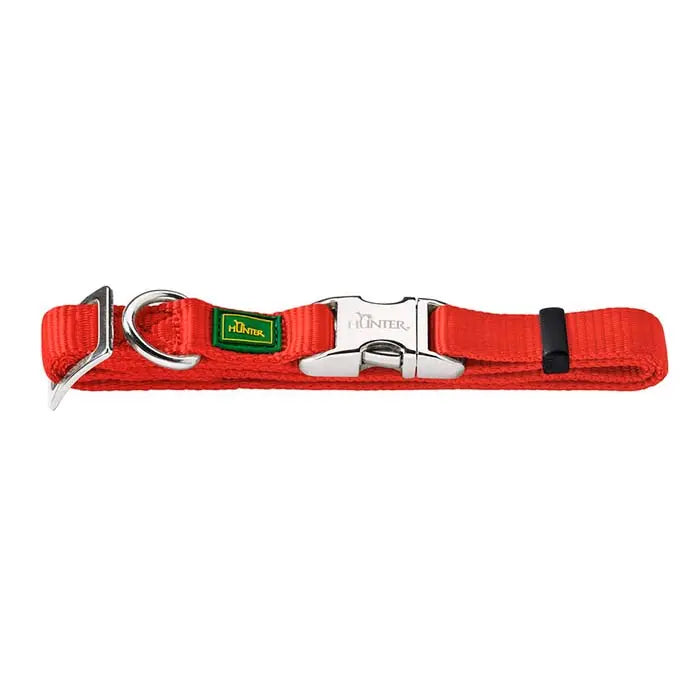 Nylonhalsbånd Alu-Strong Basic M 30-45 cm rød