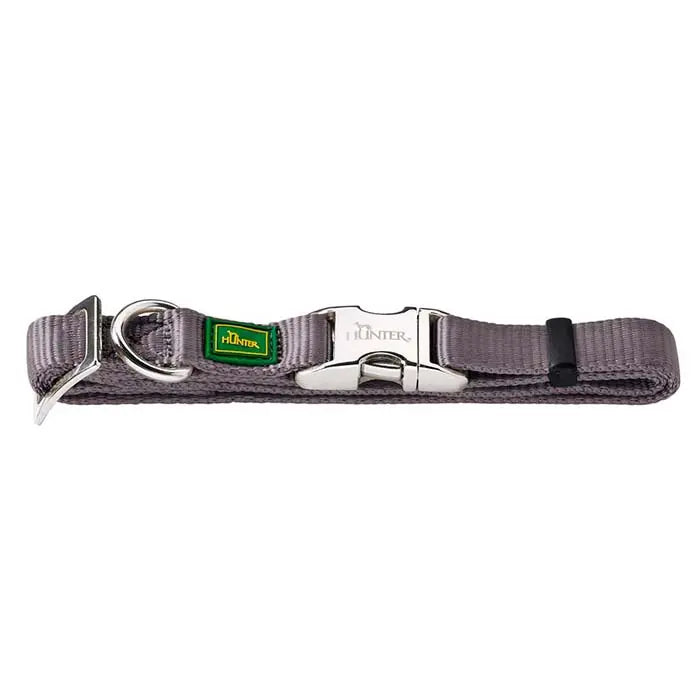 Nylonhalsbånd Alu-Strong Basic M 30-45 cm grå