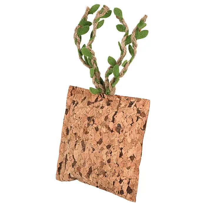 Kork hyggepude m/mynte 10x10 cm