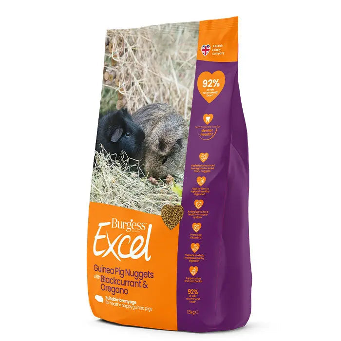 Excel marsvin adult solbær & oregano 1,5 kg
