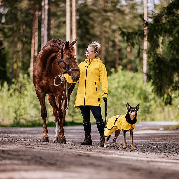 Regnjakke Human L-XL gul